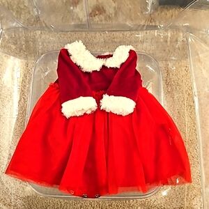 Baby red xmas dress, baby claus